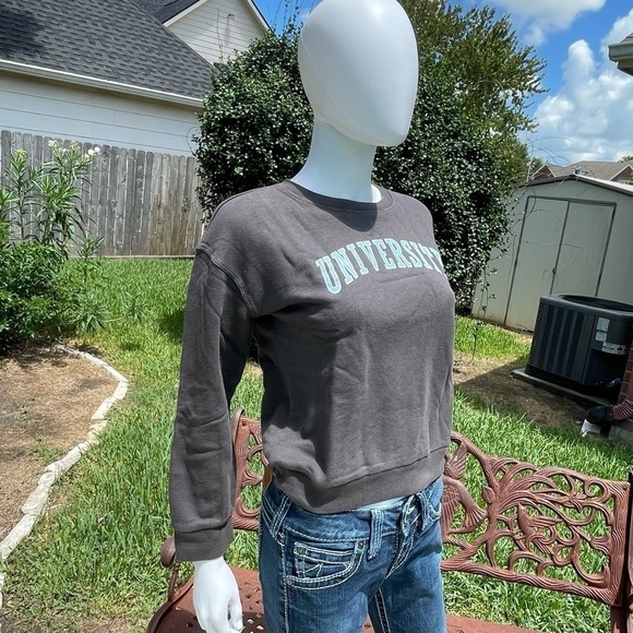 NWT GIRL’S Treasure & Bond Black Raven University Warm & Cozy Pullover - Picture 2 of 10